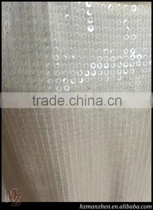 European fashion style round collar short sleeve sequined white blouse