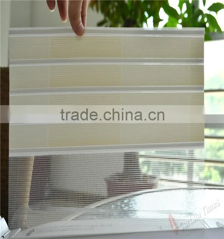 2016 wholesale factory drape window / zebra blind / horizontal roller blind