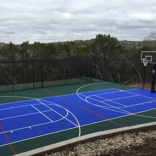 backyard basketball court fencing (1)