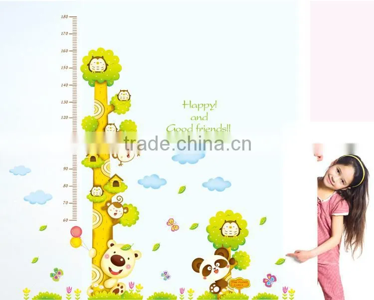 removable Children height sticker wall height sticker