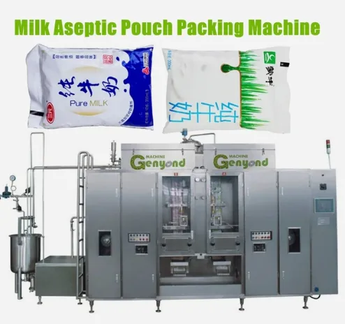 8000-9000 Bags / h Aseptic Pouch Milk Packing Machine