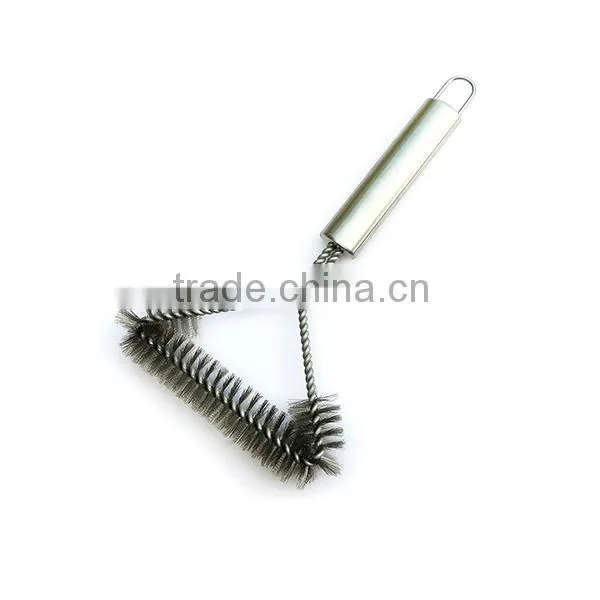 2016 New good quality BBQ grill brush stainless steel wire cleaning Barbecue grill brush 175g