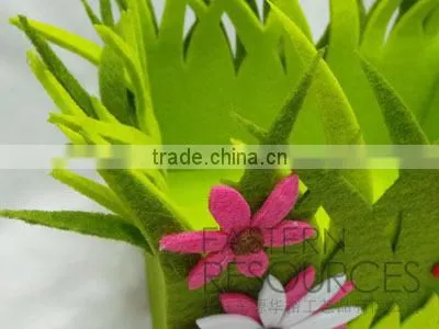 Felt Flower Bucket for Easter Ornament