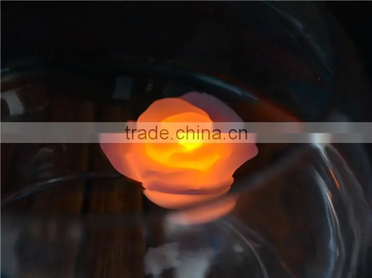 Craved Lantern Shaped Flameless Waterproof battery operated led floating candle