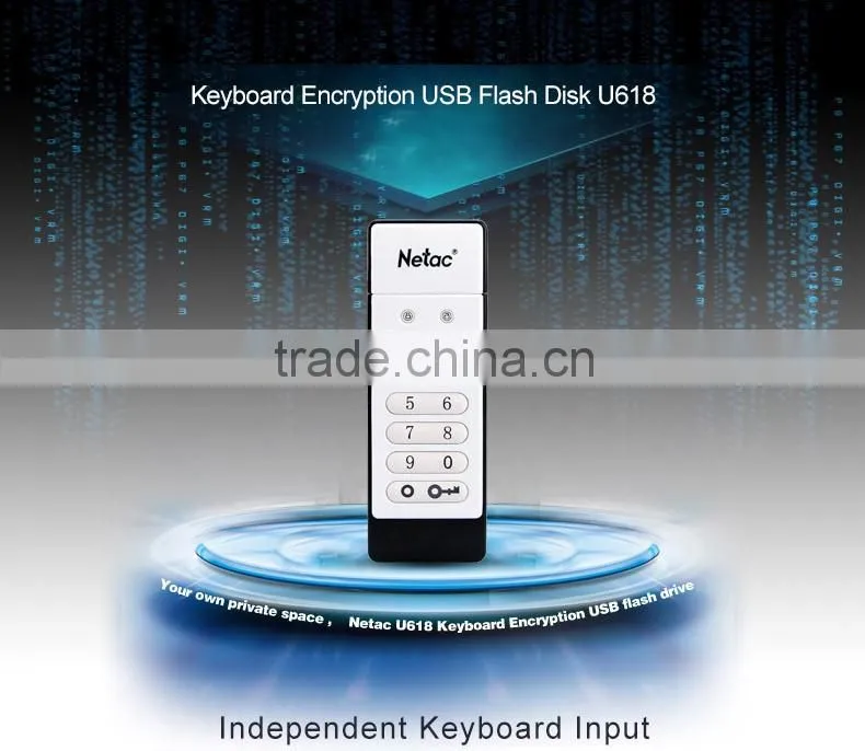 Netac U618 Safe and reliable U-safe keyboard encryption USB flash drive