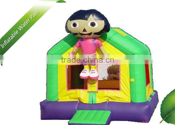 PVC cute person kids inflatable bouncy castles for rent