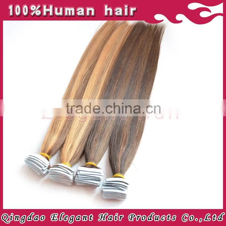 Wholesale Price Two Tone AAAAAA Grade Indian Remy Tape Hair Extension Ombre
