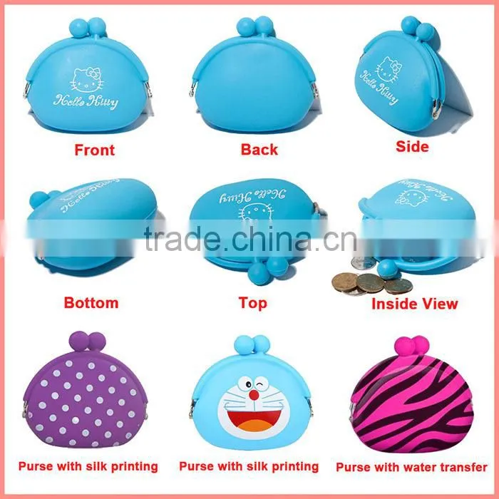 hot selling silicone rubber change purse silicone purse