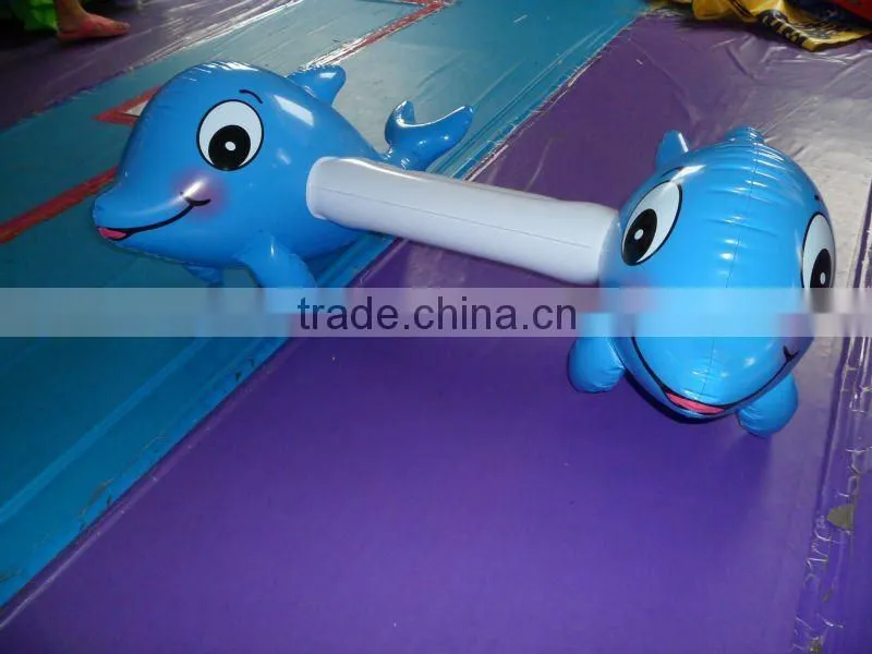 inflatable kids play dolphine rider and toy