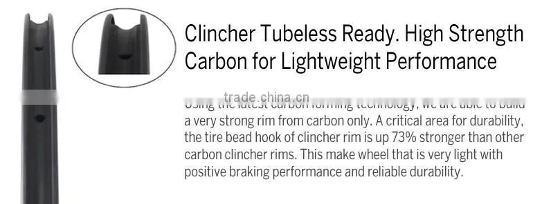 2016 new clincher tubeless ready bicycle l rims 700c wide 27mm road bike carbon wheels W40C bike wheels carbon