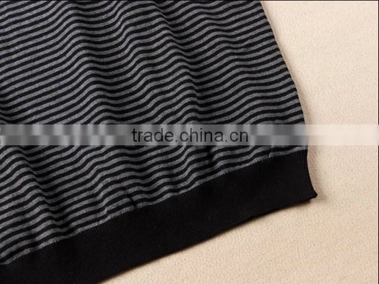 Men's V-neck stripe knitting vest autumn wear