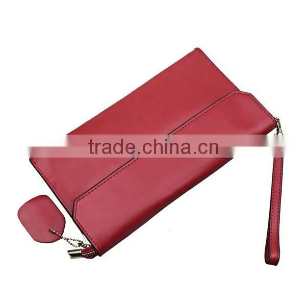 Custom red color ladies leather acrylic clutch bag envelope evening bag wholesale