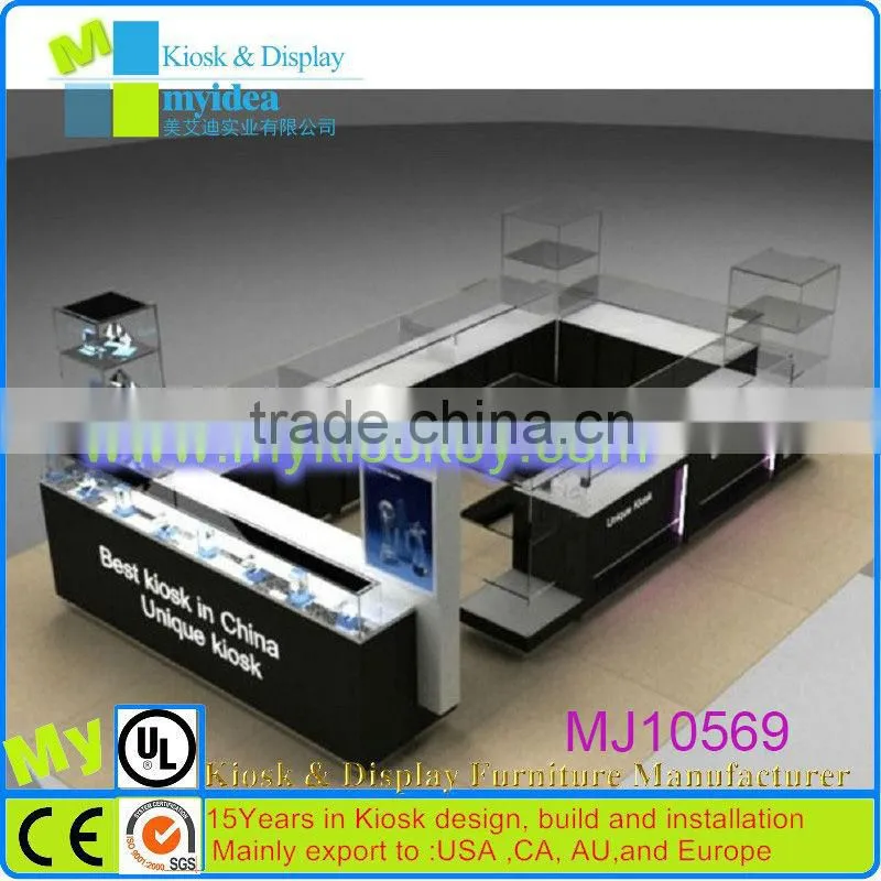 Myidea Factory wholesale Acrylic Black Watch Display Rack for Watch Store Kiosk