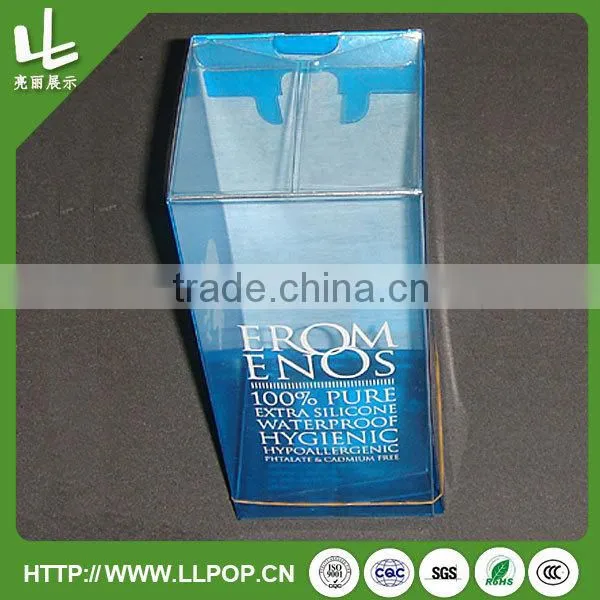 Printed PVC hard plastic packing box for cosmetic/lotion/shower gel