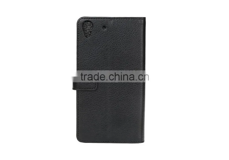 with Photo Frame PU Flip Case for Huawei Y6 Litchi Grain Card Slot Leather Wallet Cover Case MT-5673