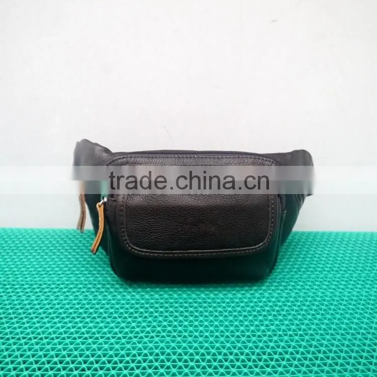 New design fashion man leather waist bag high capacity military waist bag for men