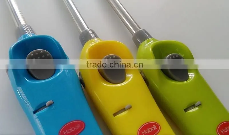 Plastic refillable touch stash grill lighter with customized colors