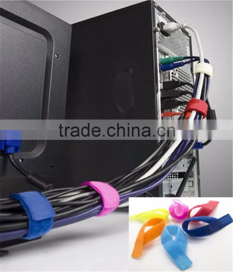 Wire Cable Marker Straps MultiPurpose Ties Hook Loop Computer Management