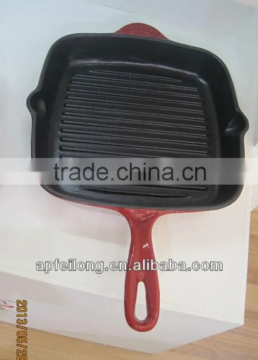 cast iron grillde /skillet/grill/ fryer/baking pan