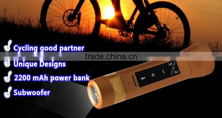 4in1Multifunction music torch mini speaker 2200mah flashlight torch with power bank