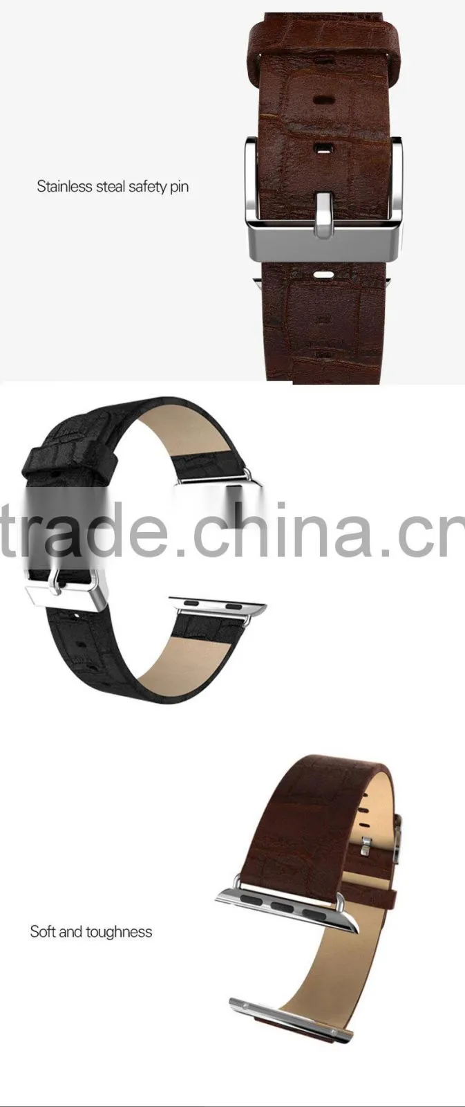 Best Price High Quality Genuine Leather Watch Band Strap For iWatch