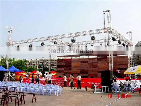 outdoor 6 pillars aluminum truss Roof and Stage with sond wings