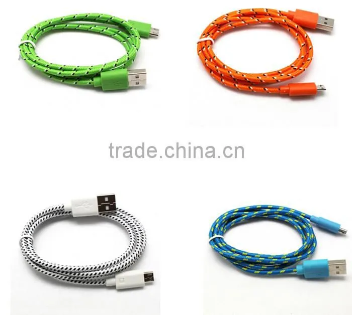Wholesale Made in China High Quality Braided USB Charger Cable