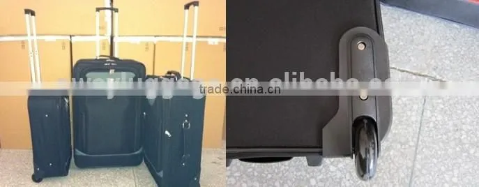 stock 3pcs wheeled trolley luggage set closeout 3pcs wheeled travel bag