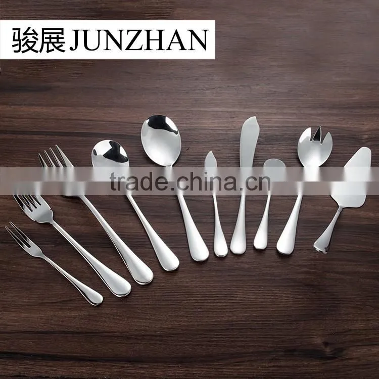 Junzhan stainless steel cake shovel with high mirror polishing and plain handle design