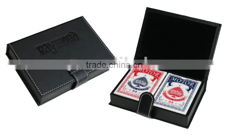 Leather Poker Case for 1 deck of playing card