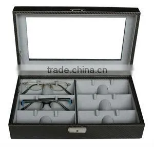 Hot sale carbon fiber pattern leather sunglasses packaging boxes