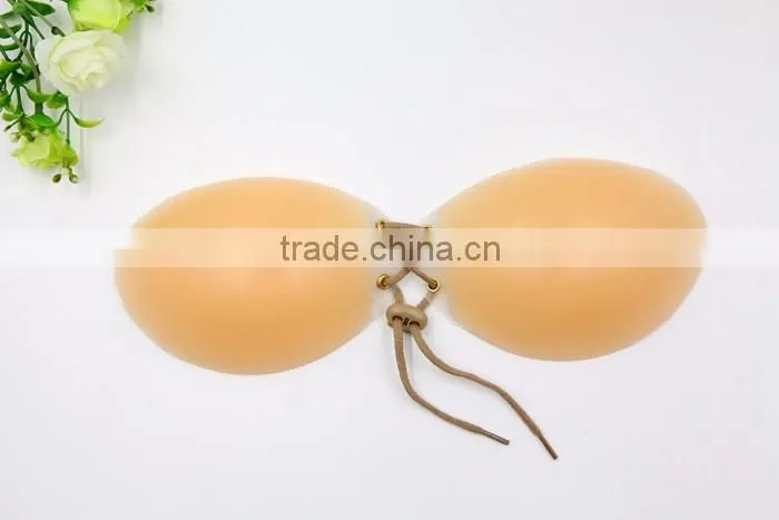 OEM Customized Cheap Nude Silicone Invisible Teardrop Strapless Plus Size Bra