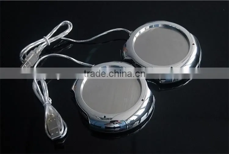 Electroplate shiny usb hub cup/mug warmer with usb hub