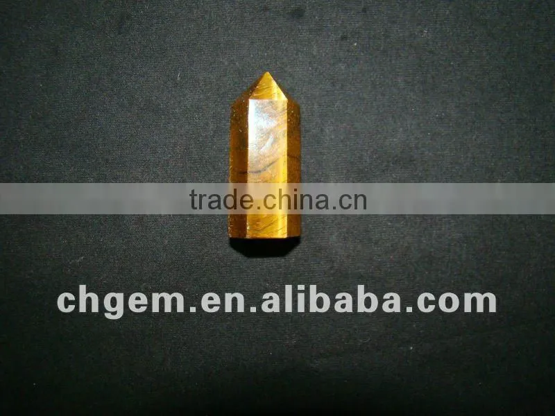 Natural tiger eye wholesale gemstone crystal point wands