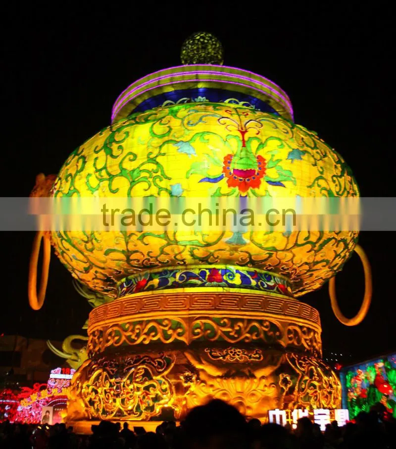 in festival golden silk lantern