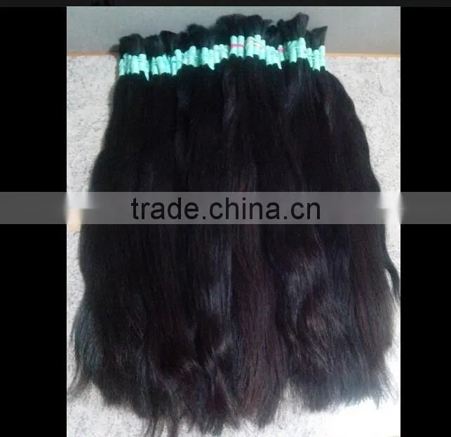 Alibaba express factory price human hair brazilian bulk hair extensions without weft