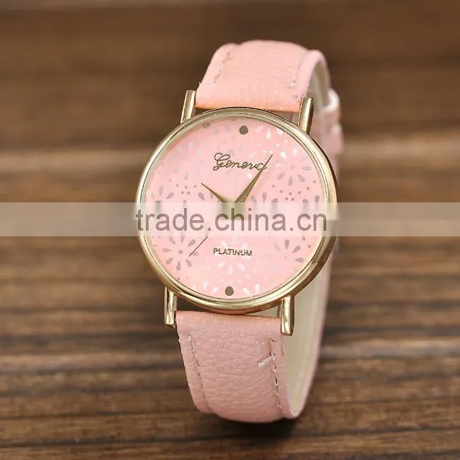 Bronze Women Copper Denim Strap Quartz High Quality Wrist Watch