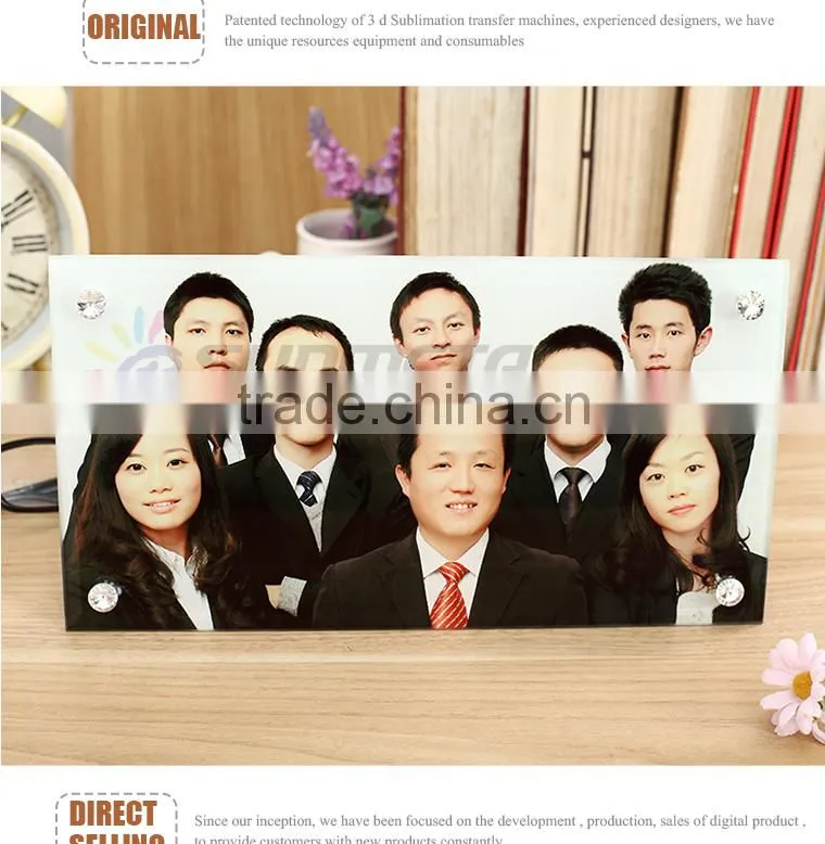 Glass photo frame for sublimation print from SUNMETA company
