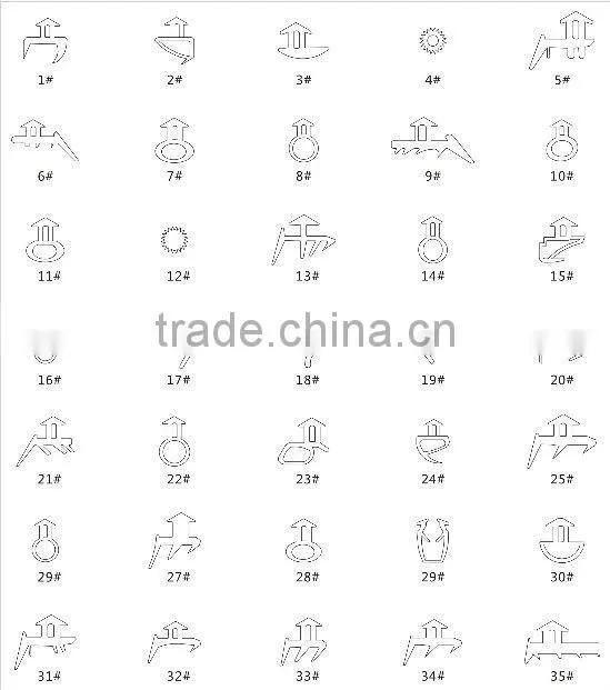 Sliding door rubber seal
