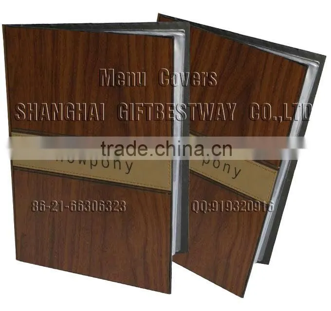 A4 wood menu holder