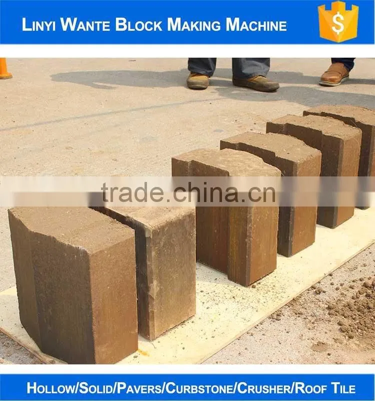 2016 new design factory price WT2-20m interlocking compressed earth block machines from Linyi Wante Machinery
