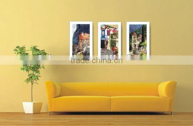PS lenticular 3D miniature framed picture for decoration