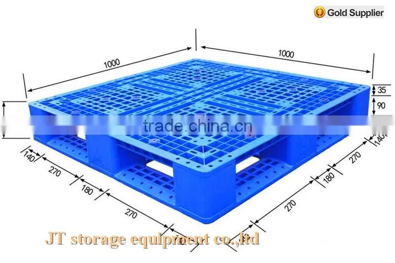 single face 4 way gridding plastic pallet