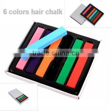 Fashion 6 pcs hair color chalk/color chalk for hair/hair chalk