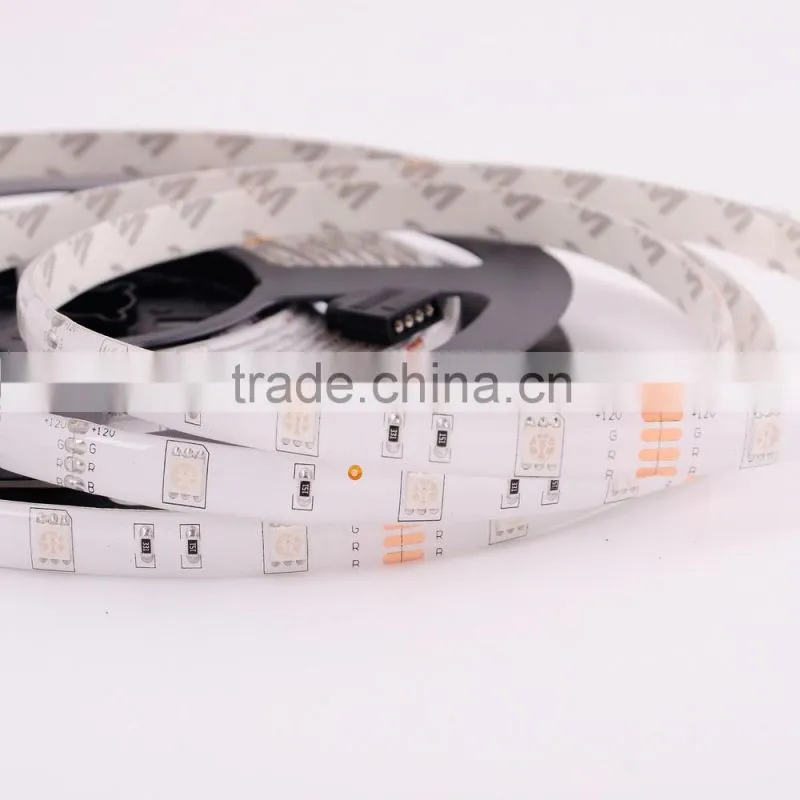 5M SMD 5050 30 leds/m waterproof in silicon RGB LED Strip Light digital +24 key IR Remote controller+12v 3A power supply