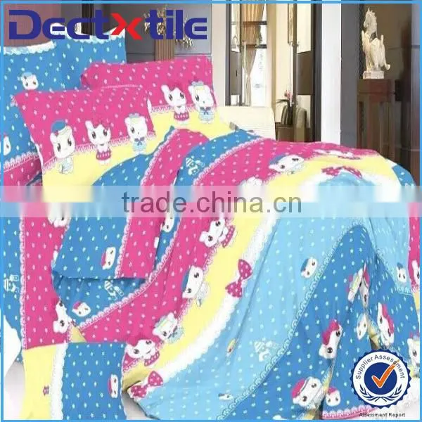 Hip hop monkey cartoon print bed sheet fabric for bed sheet