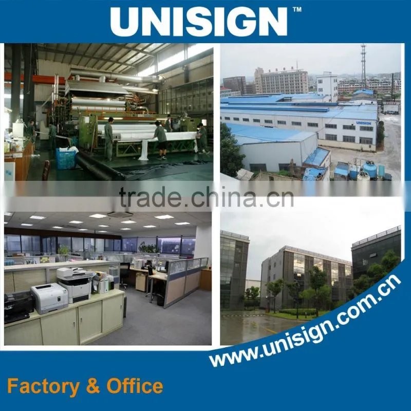 Unisign Hot Selling 50m PVC Coated Double Side Printable Blockout plastic banner