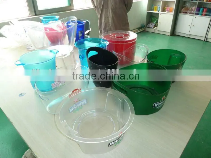 wine ice bucket 5L plastic ice bucket /smirnoff plastic ice bucket