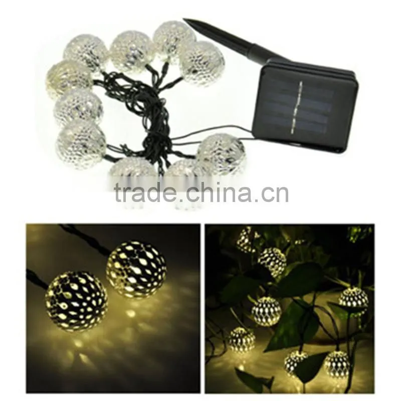 led decoration lamp supplies lantern 12 glass ball curtain lights/138L curtain light with ball