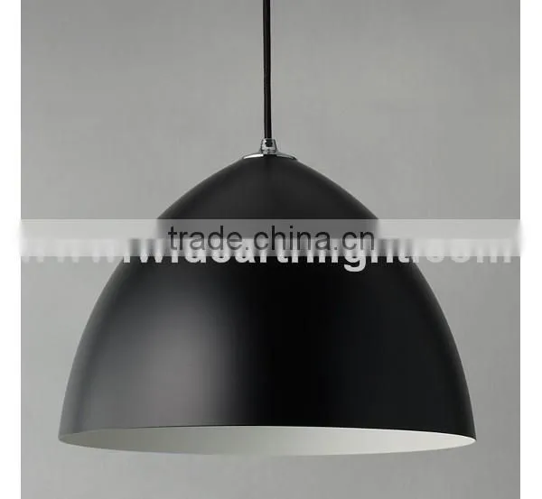 UL Listed Arne Jacobsen Style Painted Black Hanging Metal Pendant Lamp For Indoor C90015